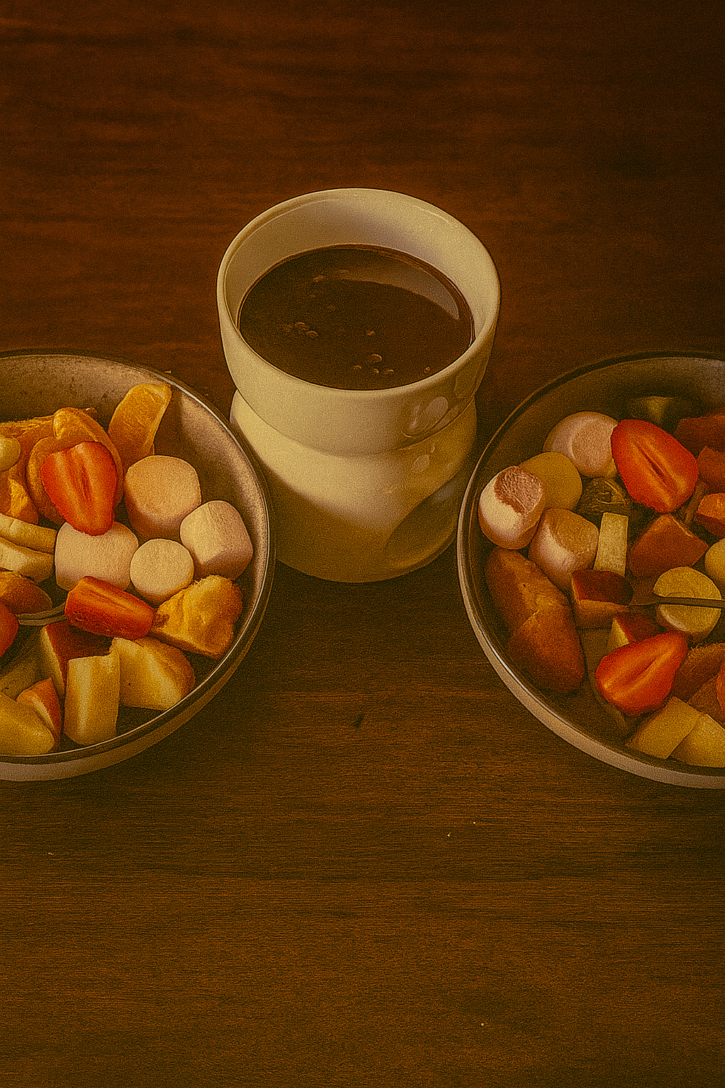 Fondue au chocolat dessert